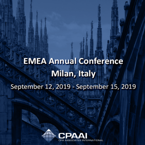 EMEA Annual Conference – #Milan, #Italy September 12, 2019 – September 15, 2019